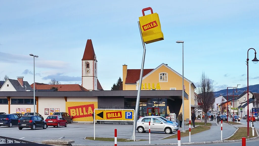 Das Bild zeigt eine Billa Filiale.